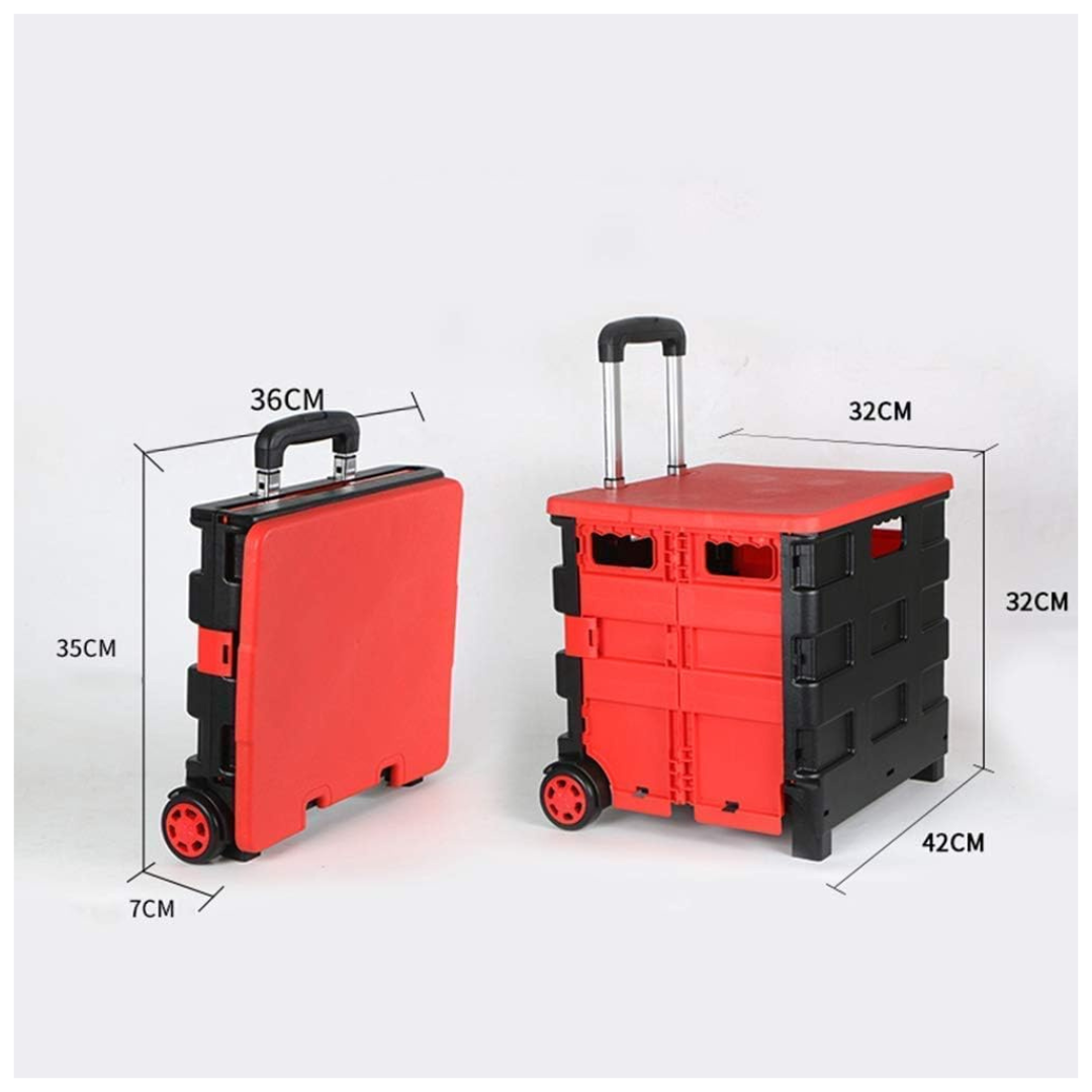 Carrito Plegable De Mercado Rojo