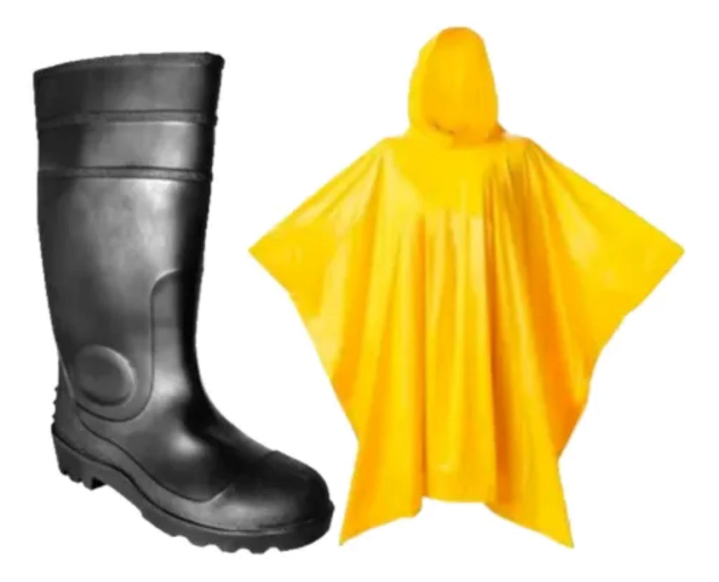 Botas Pvc Regalo Capa Impermeable T43