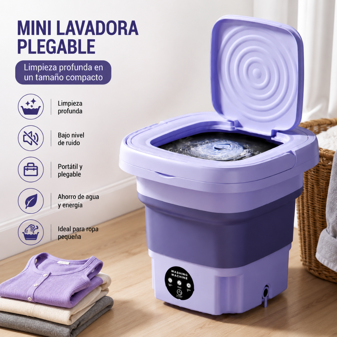 Mini Lavadora Portatil Plegable
