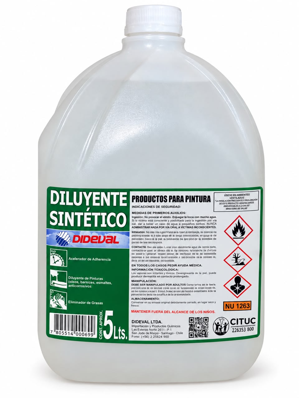 Diluyente Sintético Dideval 5 L