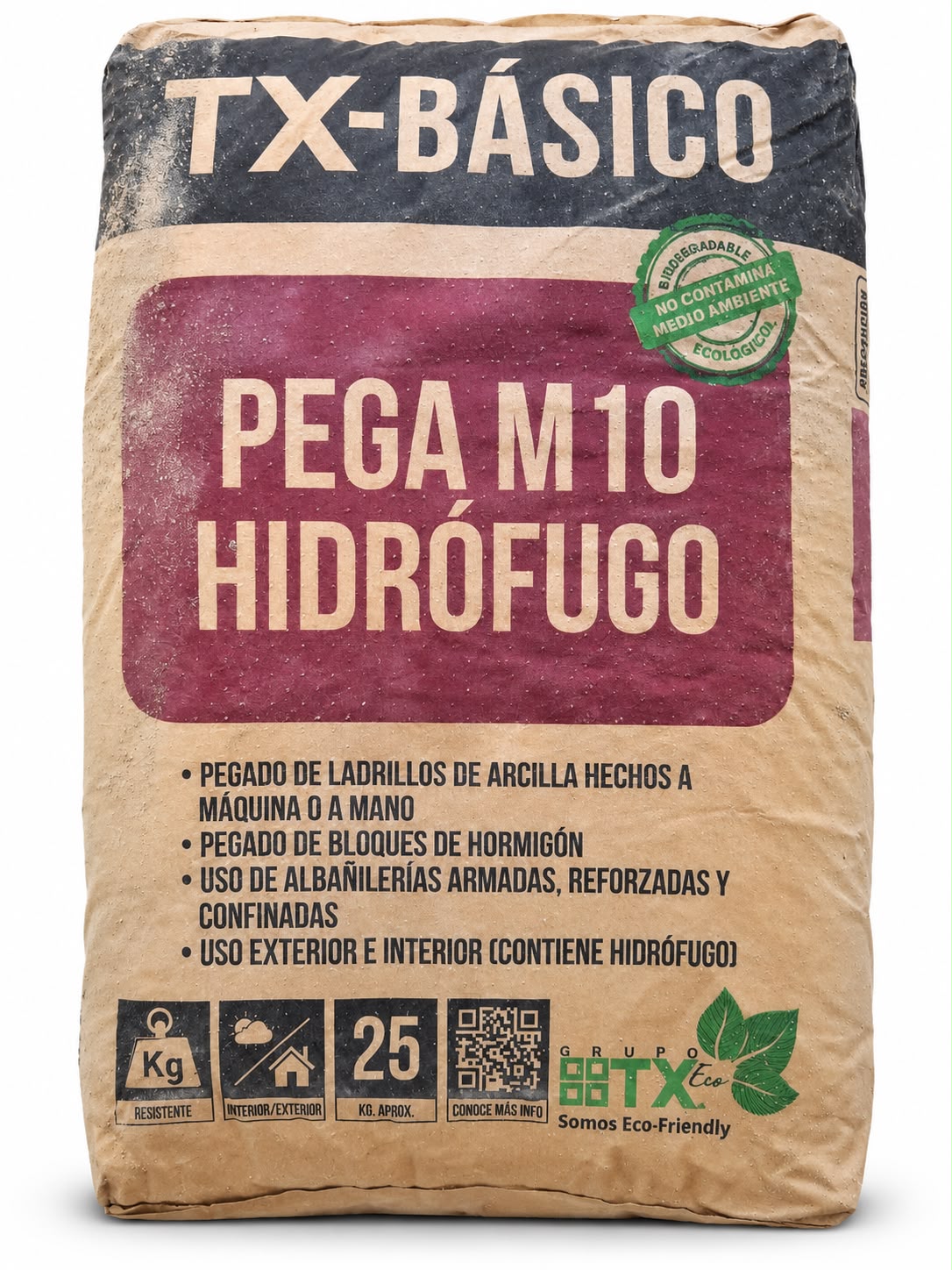 Adhesivo Mortero Tx-basico pega M10 Hidrófugo 25 kg
