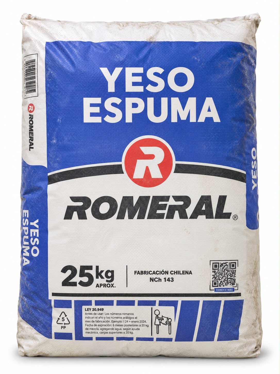 Yeso Espuma Romeral de 25 kg