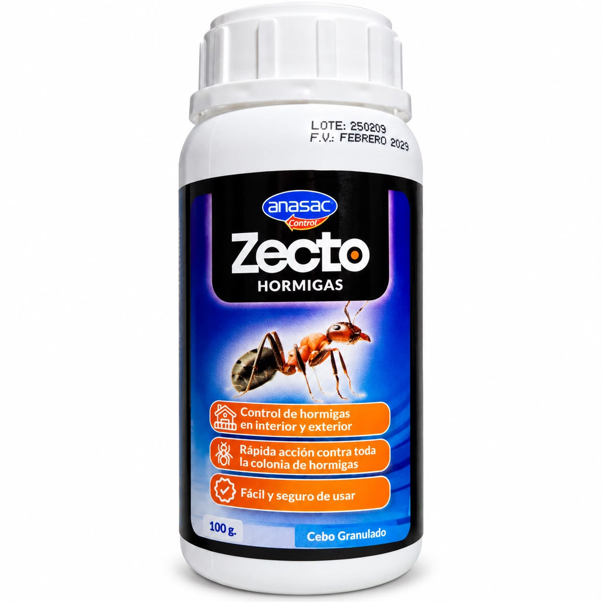 Zecto Hormigas Anasac Control Cebo Granulado 100 g