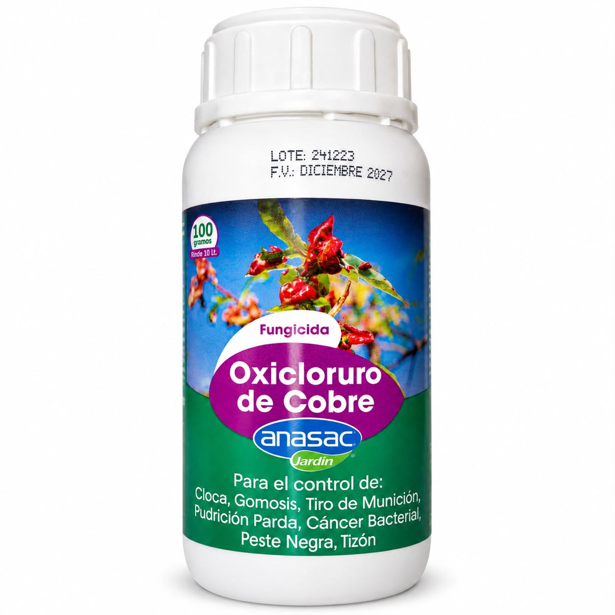 Fungicida Oxicloruro de Cobre Anasac Jardín 100 g