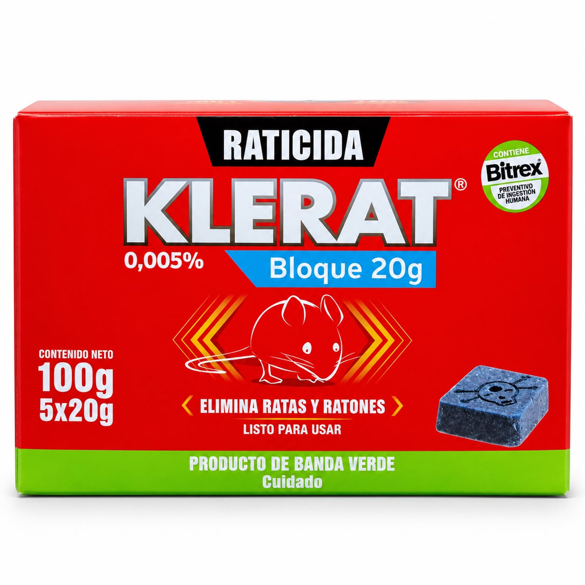 Raticida Klerat Bloque 20 g – 100 g