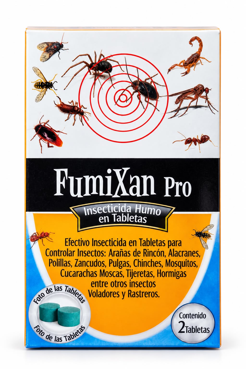 FumiXhan Pro Insecticida Humo en Tabletas – 2 Tabletas