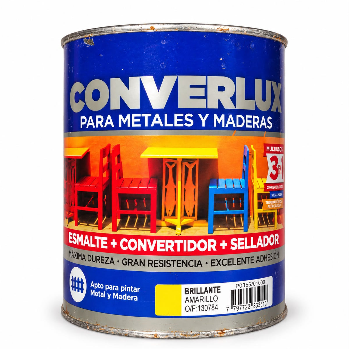 Esmalte Converlux 3 en 1 Amarillo Brillante 1 Litro