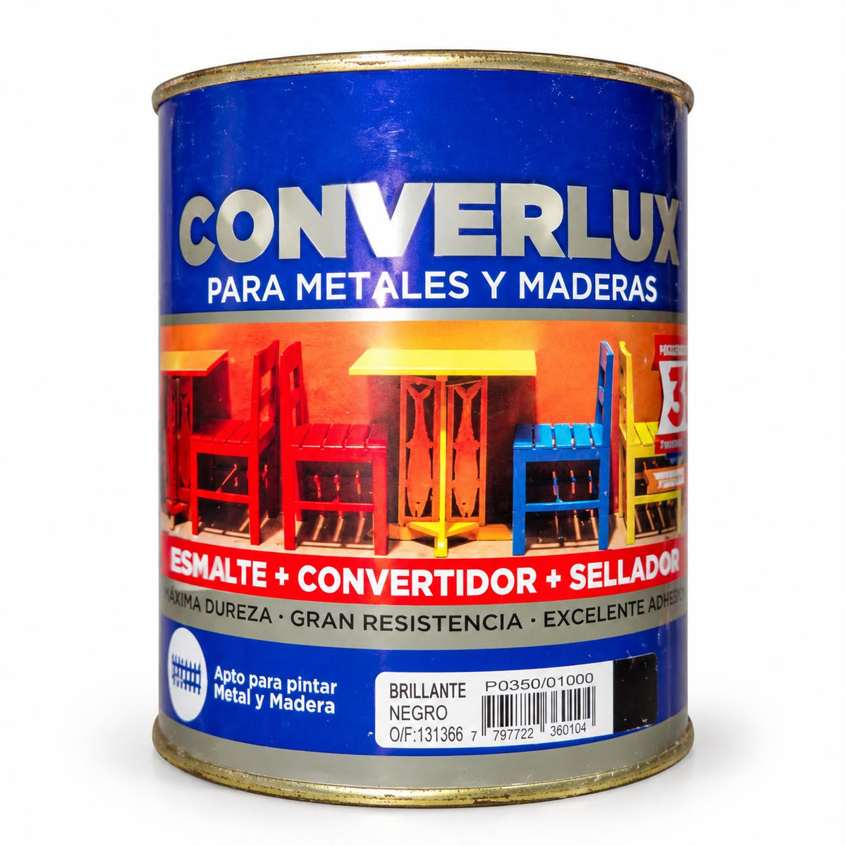 Esmalte Converlux 3 en 1  Negro Brillante 1 lt