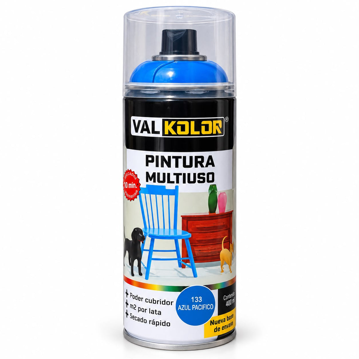 Spray Pintura Multiuso Azul Pacífico 400 ml Val Kolor