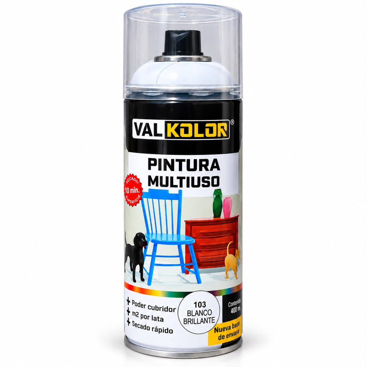 Spray ValKölor Blanco Brillante 400 ml valprik