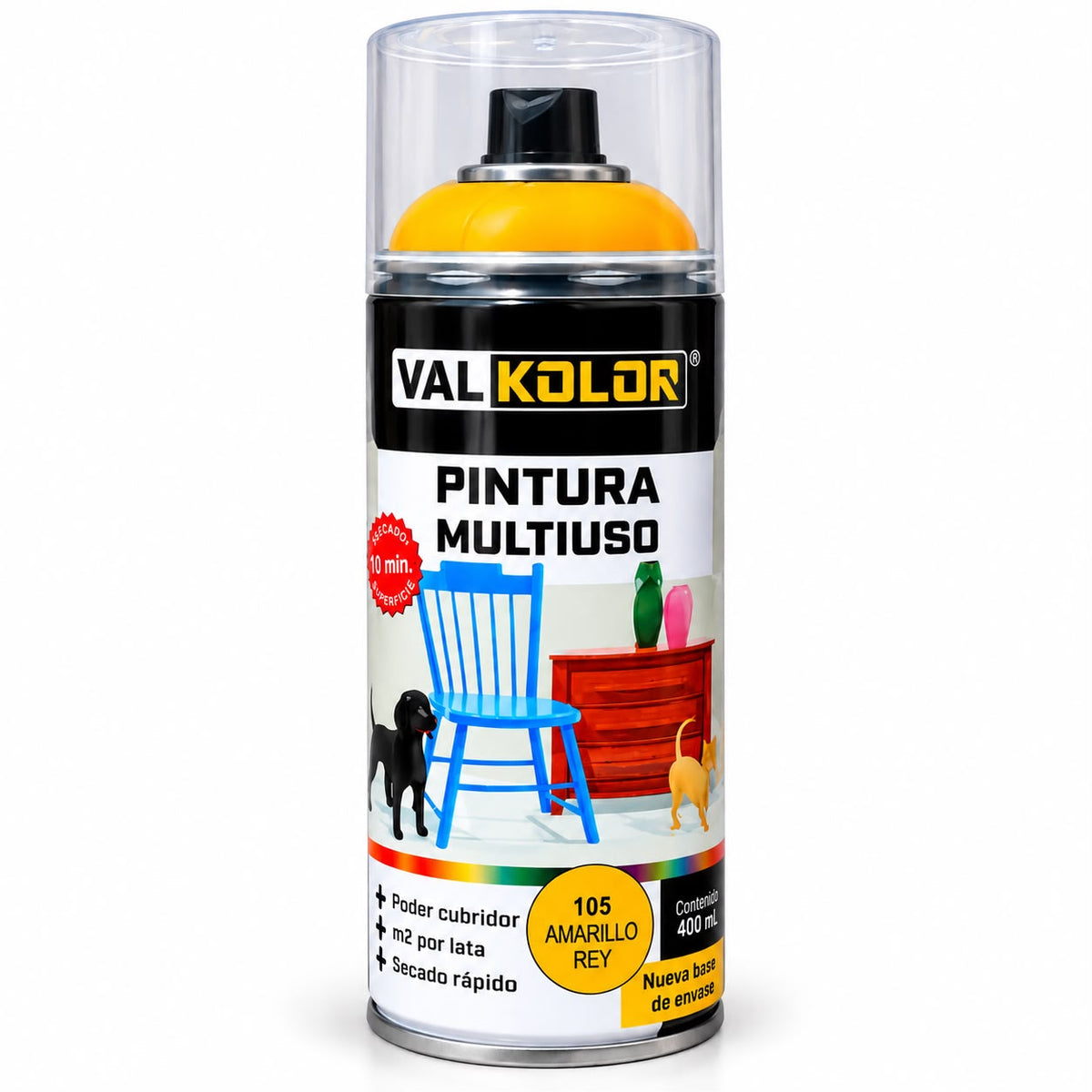 Spray ValKölor Amarillo Rey 400 ml valprik