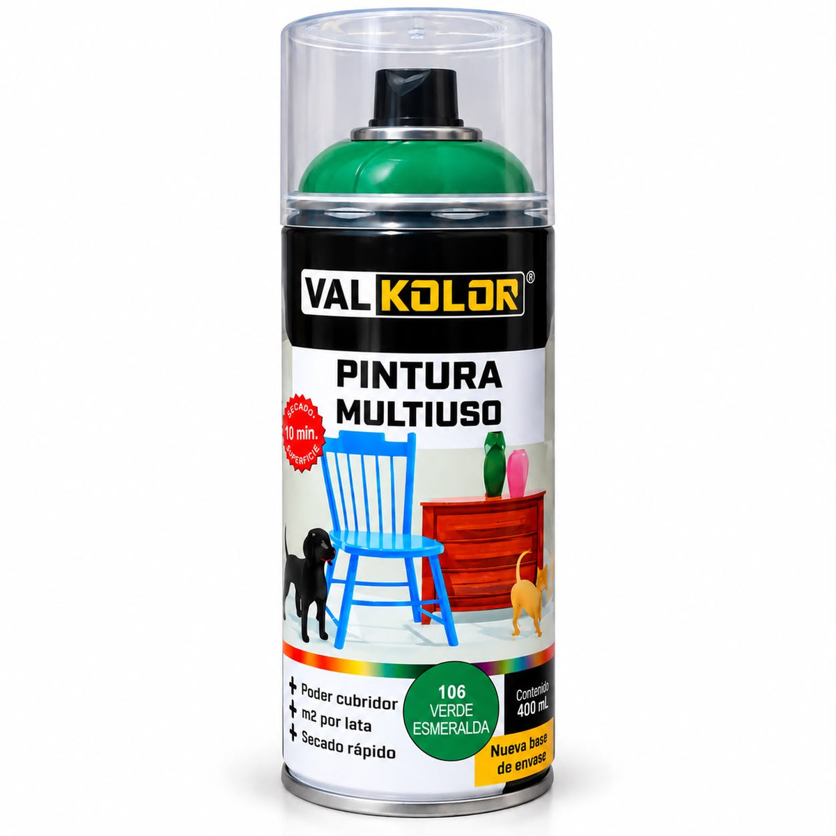 Spray Val Kolor Verde Esmeralda 400 ml valprik